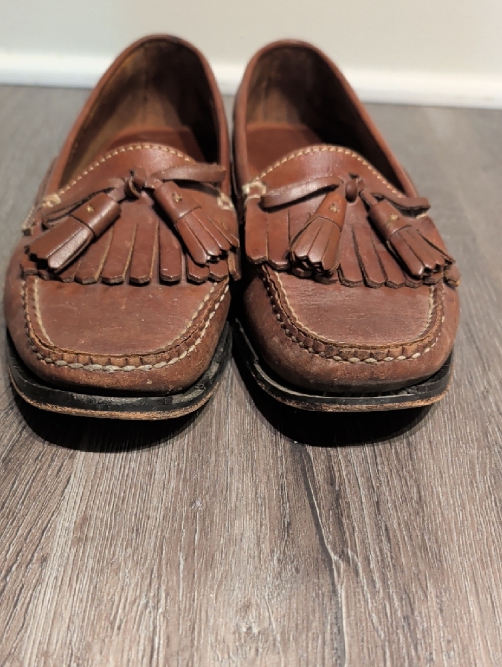 Cole Haan Brown Leather Tassel Kiltie Loafers - Picture 5 of 5